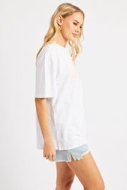 White Graphic Tee Short Sleeve - Àlainn Fashion