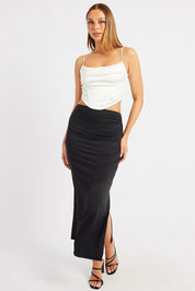 White Satin Cowl Cami Top - Àlainn Fashion