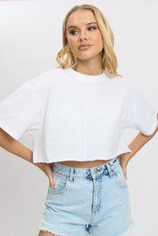 White T Shirt Short sleeve Crew Neck - Àlainn Fashion