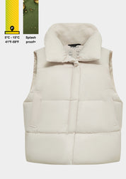 Winter Warmer Puffer Gilet Vest Cream XS (less than 100 items) - Àlainn Fashion