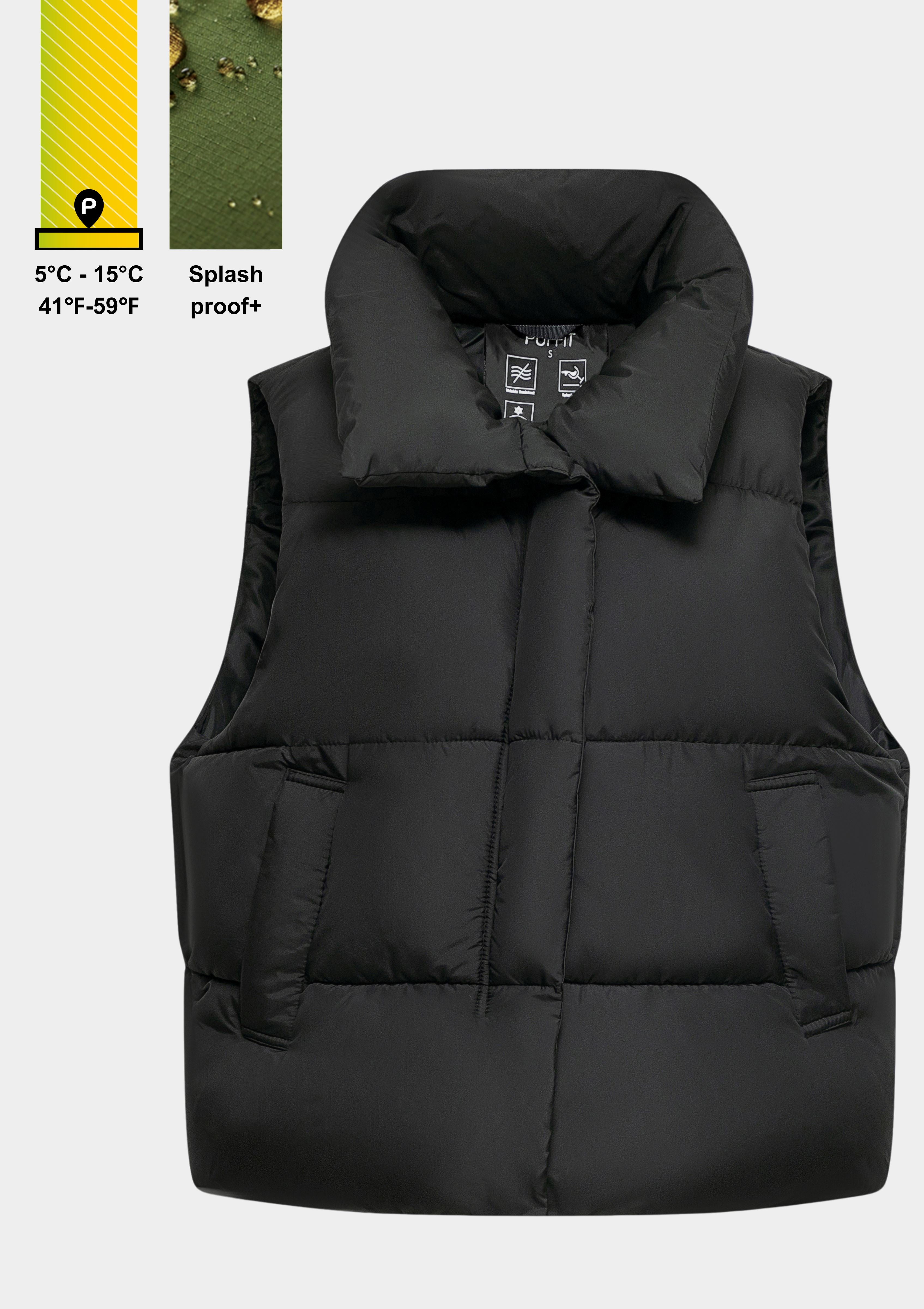 Winter Warmer Puffer Gilet Vest Black XS (less than 100 items) - Àlainn Fashion