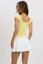 Yellow Top Short Sleeve - Àlainn Fashion